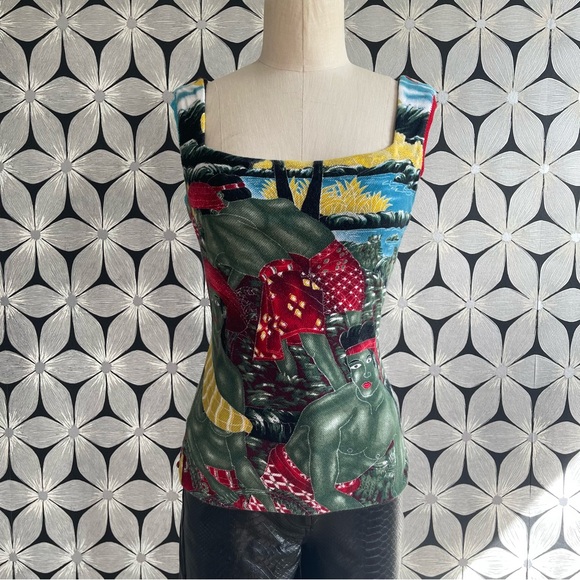 Vintage Custo Barcelona Patterned Tank Top - Picture 2 of 5